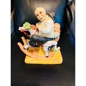 Norman Rockwell 12 Porcelain Figurines - "GRAMPS AT THE REINS" - September 1980